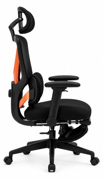 DeluxStar YX-977 NEXOR PRO FOAM SEAT – Scaun Ergonomic cu Suport Lombar 3D, Tetieră 3D, Cotiere 4D, Șezut Glisant, Înclinare 140°, Suport pentru Picioare, Negru