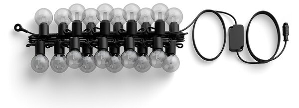 Ghirlande Luminoase Philips Hue, Festavia Globe, reglabil, Negru, Balcon, Metal, Modern