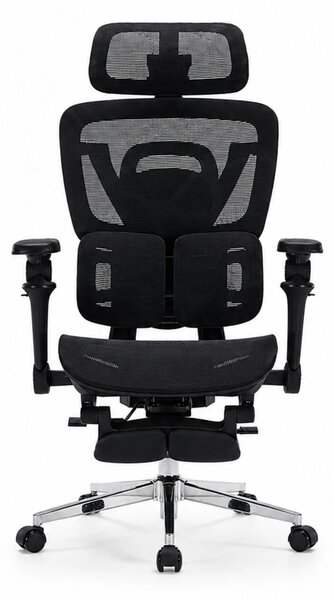 AERONIX SG630 MESH Black – Scaun ergonomic premium Full Mesh, Cotiere 7D, Suport Lombar Dublu, Șezut Translație, Mecanism multifunctional inclinare/blocare, Suport pentru picioare