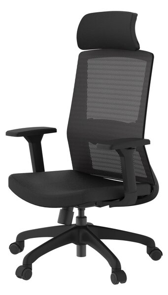 Scaun ergonomic SIHOO M86C –Suport lombar și Cotiere reglabile, Tetieră reglabilă, Mecanism Synchro cu poziție de blocare, Spătar înalt din plasă respirabilă, Rotativ, Negru