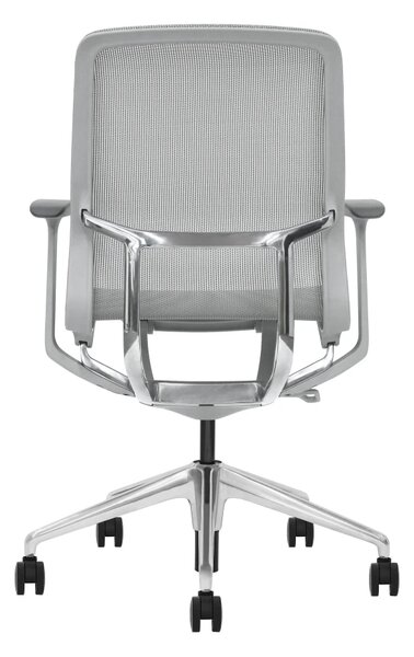 EMILY GREY – Scaun ergonomic premium, Mesh respirabil 4D, înclinare cu blocare, înălțime reglabila, cadru din nylon, bază din aluminiu, Gri