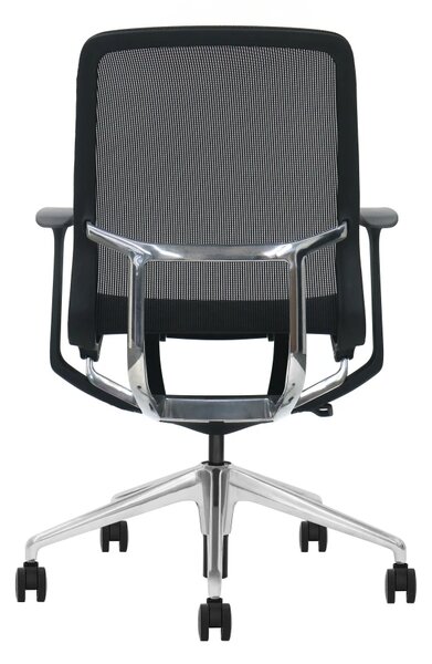 EMILY BLACK – Scaun ergonomic premium, Mesh respirabil 4D, înclinare cu blocare, înălțime reglabila, cadru din nylon, bază din aluminiu, Negru