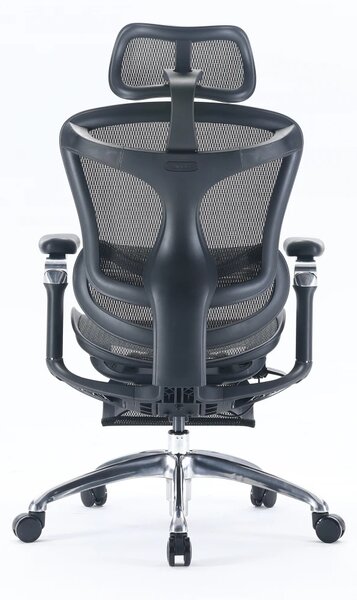Scaun Ergonomic SIHOO C300, Suport Lombar Inteligent, Tetieră 3D, Cotiere 5D, Șezut Glisant, Spătar Reglabil pe Înălțime, Suport pentru Picioare, Mesh, Negru