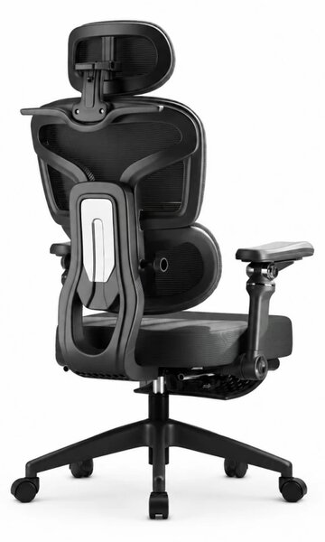 Scaun ergonomic, Sezut Translatie, cotiere 9D, tetiera 6D, suport lombar reglabil, spătar reglabil inaltime, pivotant, suport picioare, sezut buretat, Negru
