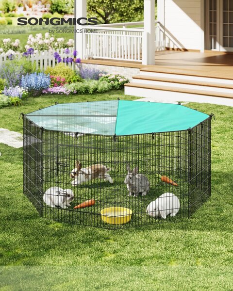 Tarc pentru animale mici Damion, Negru, 175x175x80 cm