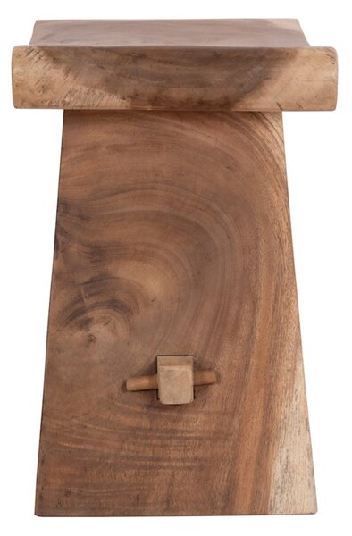 Taburet decorativ Saddle, Natural, 30x50x50 cm
