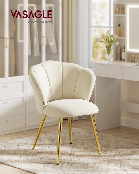 Scaun dining Laela, Crem, 62.5x60x80 cm