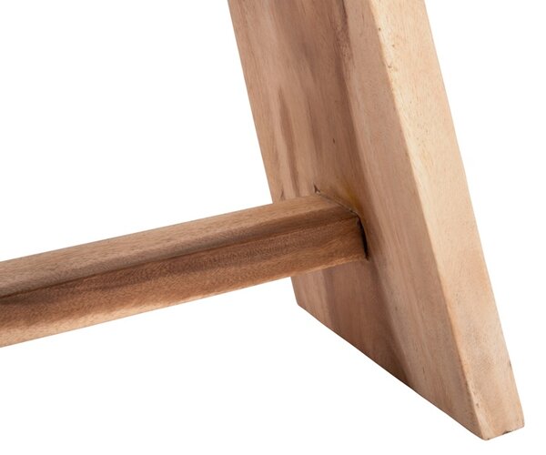 Taburet decorativ Saddle, Natural, 30x50x50 cm