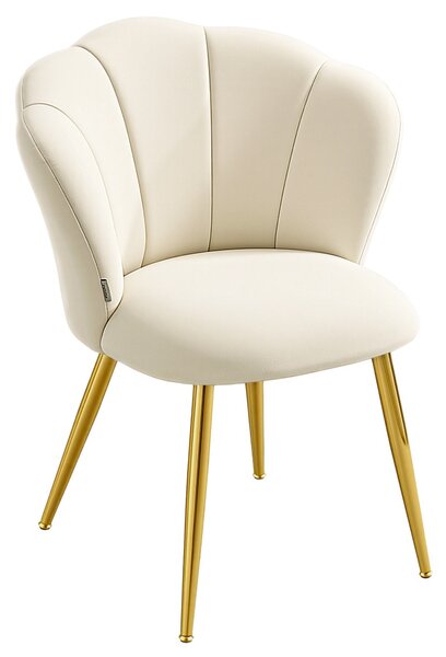 Scaun dining Laela, Crem, 62.5x60x80 cm