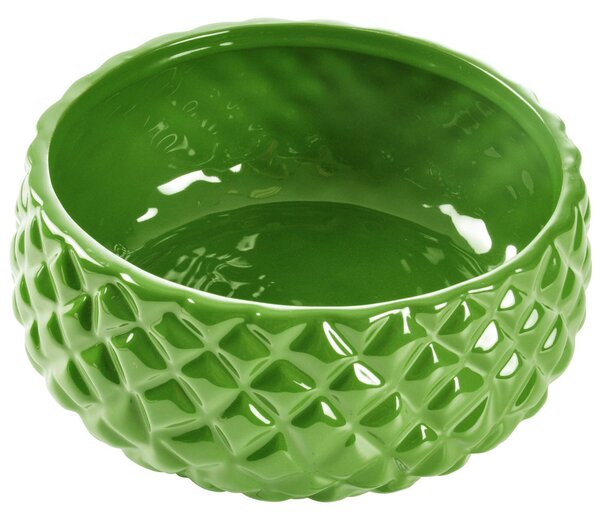 Ghiveci ceramic cu model tip ananas, Ø 18 cm, verde deschis