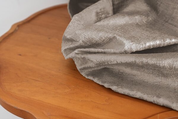 Draperie opaca LOOM VELVET 140x250 cm, bej-maro Agatat: Inele metalice
