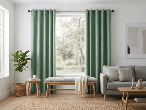 Draperie opaca LOOM VELVET 140x250 cm, verde Agatat: Rejansa