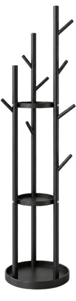 Cuier de podea TREES 170 cm, negru
