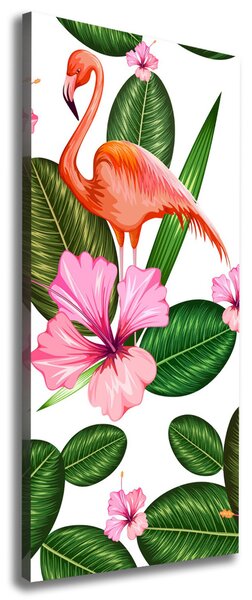 Imprimare tablou canvas Flamingos și flori