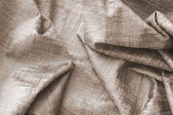 Draperie opaca LOOM VELVET 140x250 cm, bej-maro Agatat: Inele metalice