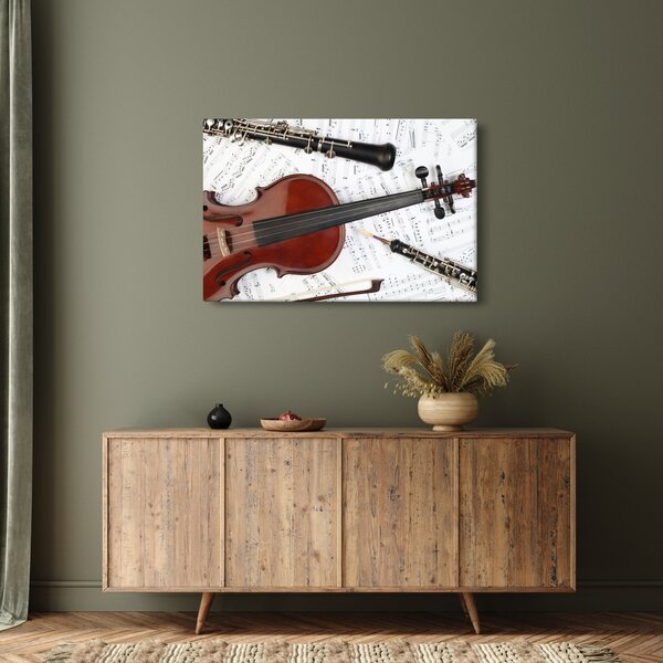 Tablou - Unelte muzicale (90x60 cm)