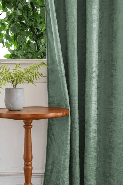 Draperie opaca LOOM VELVET 140x250 cm, verde Agatat: Rejansa