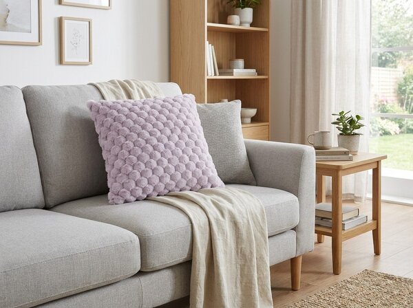 Perna decorativa DEREN 45x45 cm, violet deschis