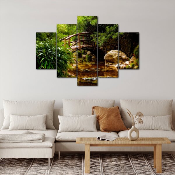 Tablou - Pod prin râu (150x105 cm)