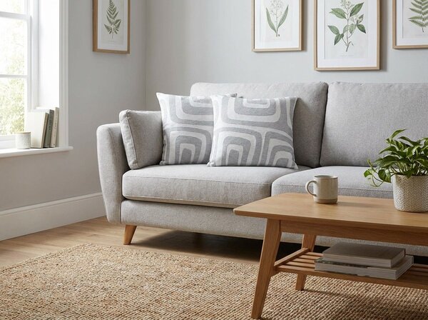 Perna decorativa DULCE 45x45 cm, gri deschis