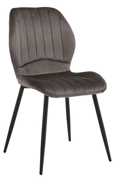 Scaun dining Jelour, Gri inchis, 54.5x55x84.5 cm