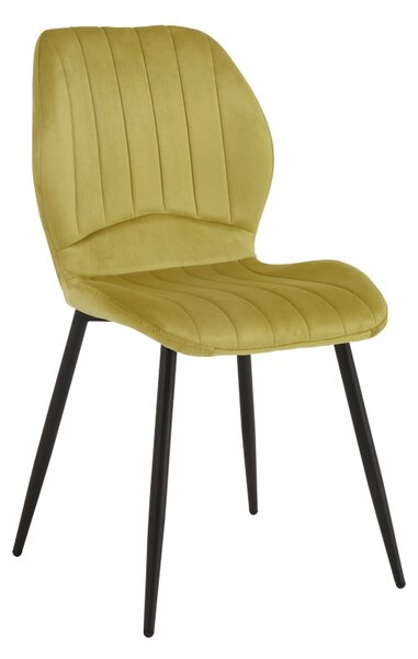 Scaun dining Jelour, Galben, 54.5x55x84.5 cm