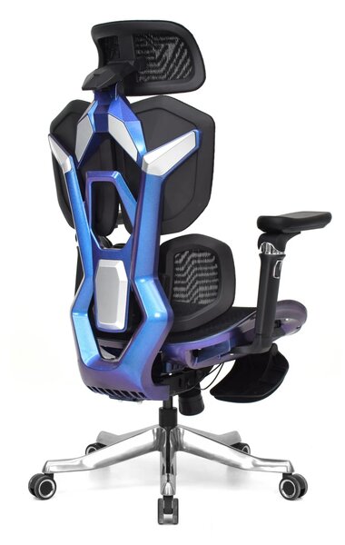 Scaun Ergonomic Premium AirMesh Elite X6D – Cotiere 6D, Suport Lombar Reglabil, Tetieră 4D, Sezut Translatie, Reclinare, Suport Picioare, Mesh, Negru/Colorful