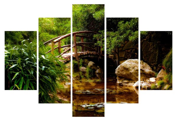 Tablou - Pod prin râu (150x105 cm)