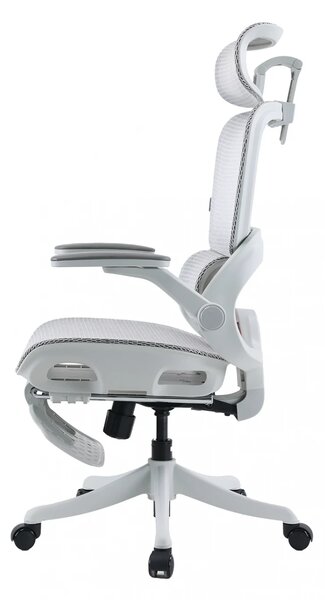RESIGILAT- Scaun ergonomic SIHOO B100-PRO, cotiere 4D, tetiera 3D, mecanism multifunctional inclinare/blocare, suport picioare, pivotant, Mesh, Gri