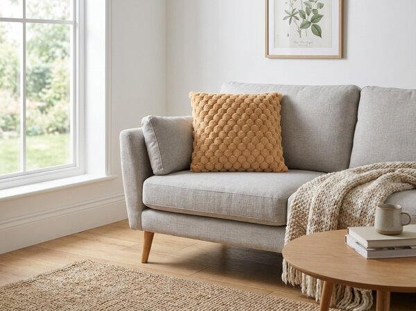 Perna decorativa DEREN 45x45 cm, galben inchis