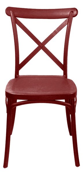 Scaun stivuibil Crossie, Burgundy, 46x41x84 cm