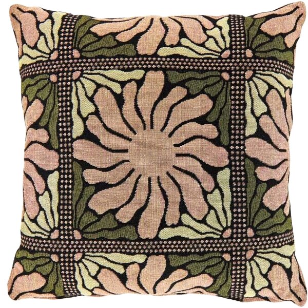 Perna decorativa LIVANI 45x45 cm, verde/galben