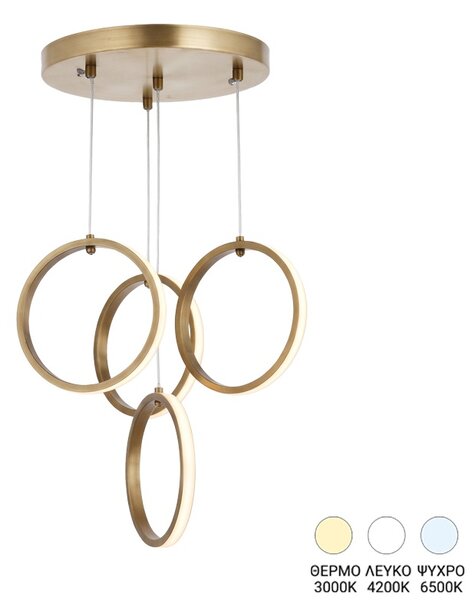 Pendul multiplu de plafon Novel, Negru, 30x30x80 cm