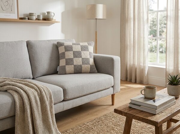 Perna decorativa ZIVALO 45x45 cm, gri
