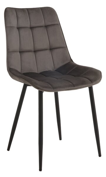 Scaun dining Berne, Gri inchis, 57x53x87 cm