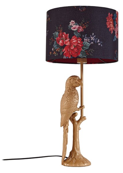 Lampă de masă Lindby, Marula, Auriu / Alamă, Camera de zi, Țesătură / Textil, Modern