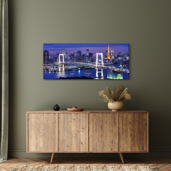 Tablou metropolei nocture (120x50 cm)