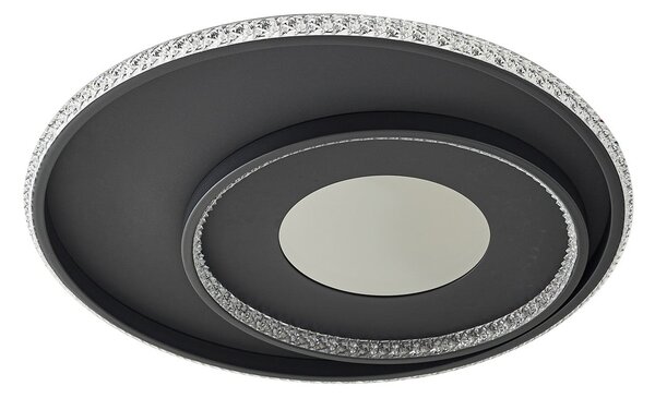 Plafoniere Lindby, Inessa, reglabil, Negru, Camera de zi, Metal, Modern
