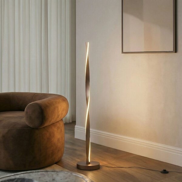 Lampadar Lindby, Jaren, Maro / Rugină, Camera de zi, Metal, Modern