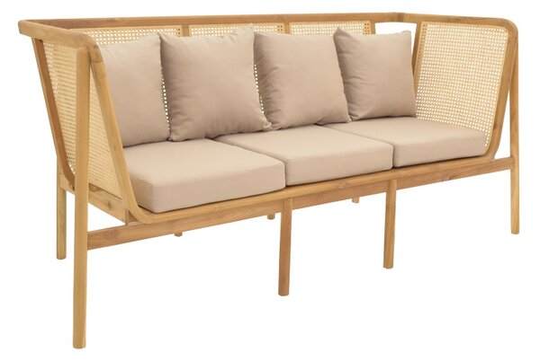 Canapea 3 locuri Jenta, Natural, 67x203x92 cm