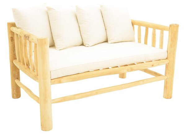 Canapea 2 locuri Guada, Natural, 80x135x71 cm