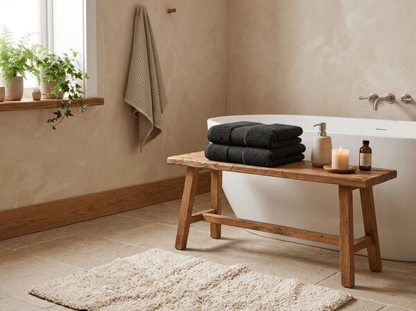 Prosop EMBORIA 70x140 cm negru, 100% bumbac