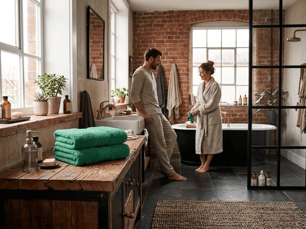 Prosop EMBORIA 70 x 140 cm verde, 100% bumbac