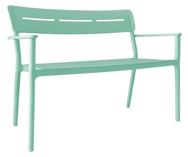 Banca pentru doua persoane Cadrin, Verde menta, 60x117x83 cm