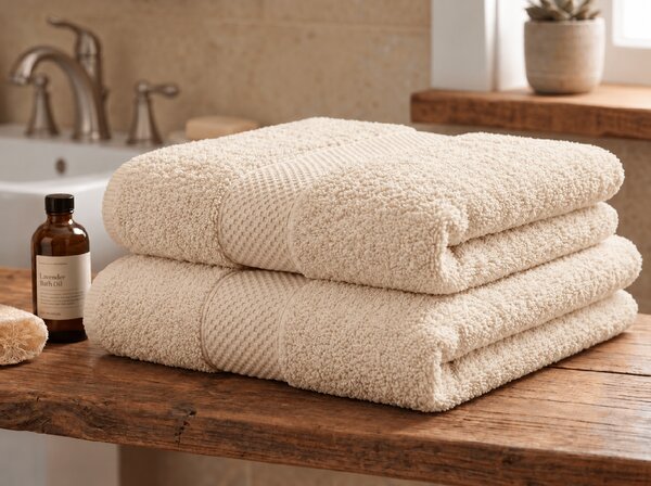 Prosop EMBORIA 70x140 cm bej, 100% bumbac