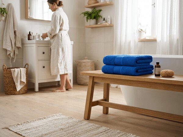 Prosop EMBORIA 70x140 cm albastru, 100% bumbac