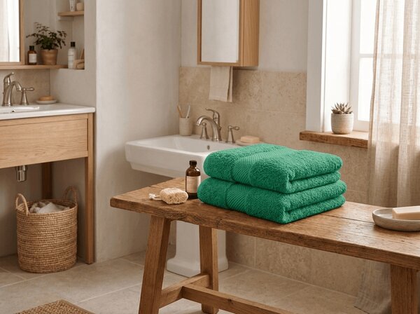 Prosop EMBORIA 70 x 140 cm verde, 100% bumbac