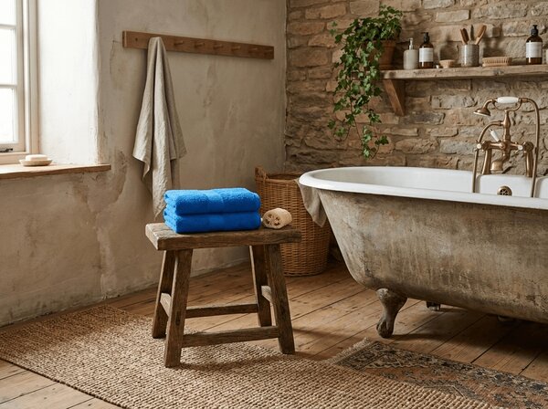 Prosop EMBORIA 50x100 cm albastru, 100% bumbac