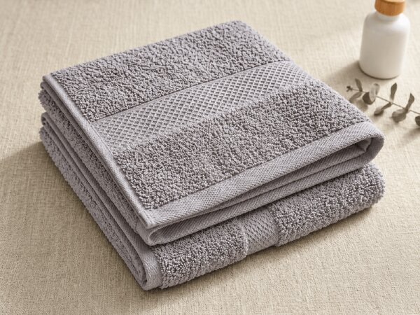 Prosop EMBORIA 50x100 cm gri deschis, 100% bumbac