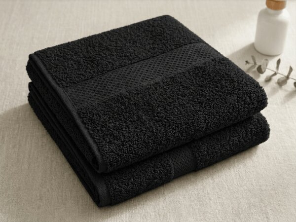 Prosop EMBORIA 50x100 cm negru, 100% bumbac